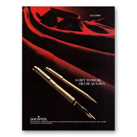 1981 Sheaffer Pen Gift To Wear Vintage Magazine Print Ad