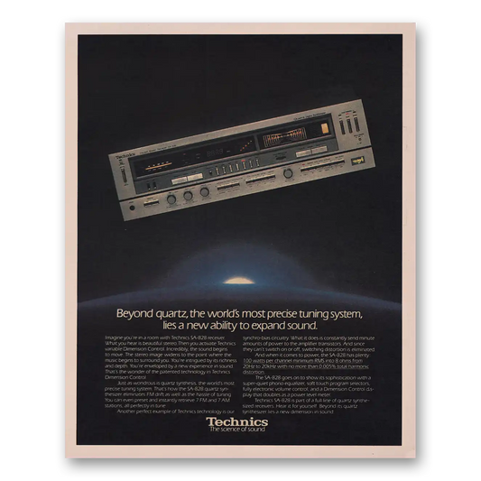 1981 Technics Beyond Quartz Vintage Magazine Print Ad