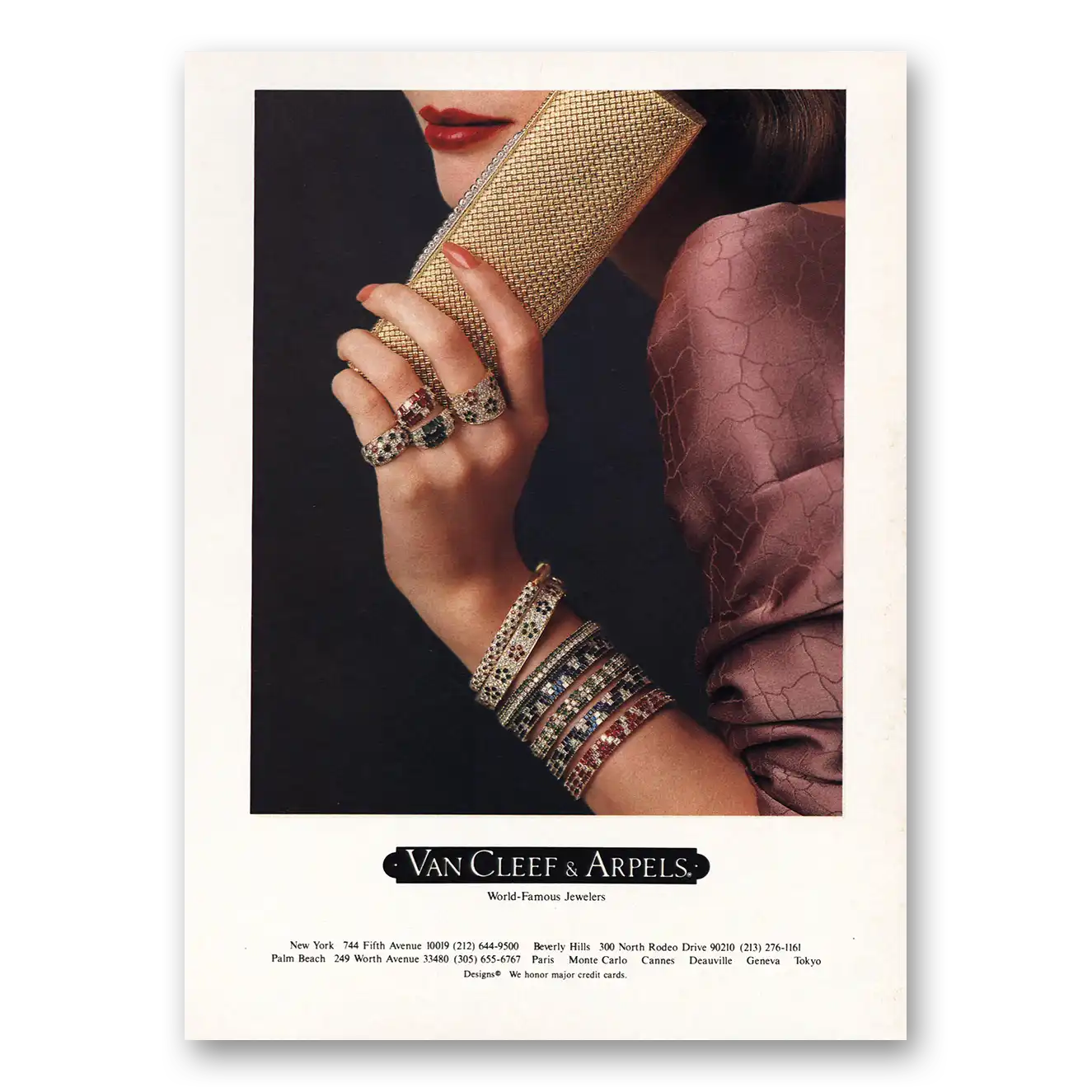 1981 Van Cleef & Arpels World Famous Jewelers Vintage Magazine Print Ad