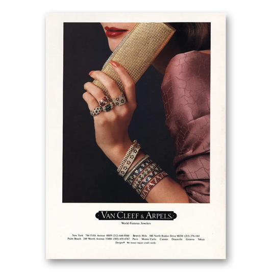 1981 Van Cleef & Arpels World Famous Jewelers Vintage Magazine Print Ad