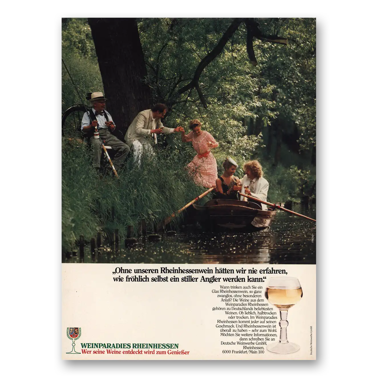 1981 Weinparadies Rheinhessen German Vintage Magazine Print Ad