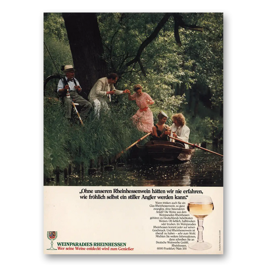 1981 Weinparadies Rheinhessen German Vintage Magazine Print Ad