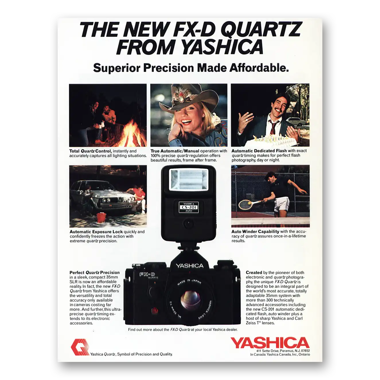 1981 Yashica Cameras Camera FX D Quartz Vintage Magazine Print Ad