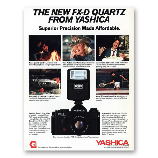 1981 Yashica Cameras Camera FX D Quartz Vintage Magazine Print Ad