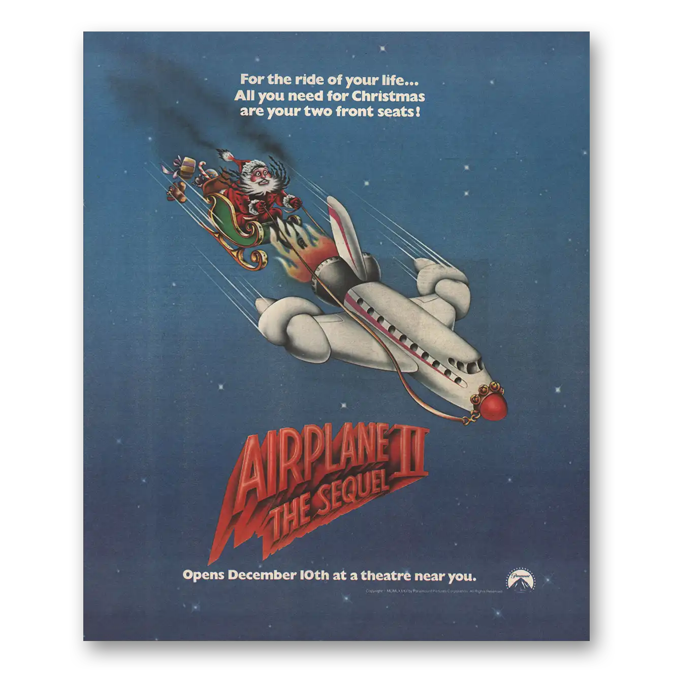 1982 Airplane II the Sequel Movie Promo All You Need for Christmas Vintage Magazine Print Ad