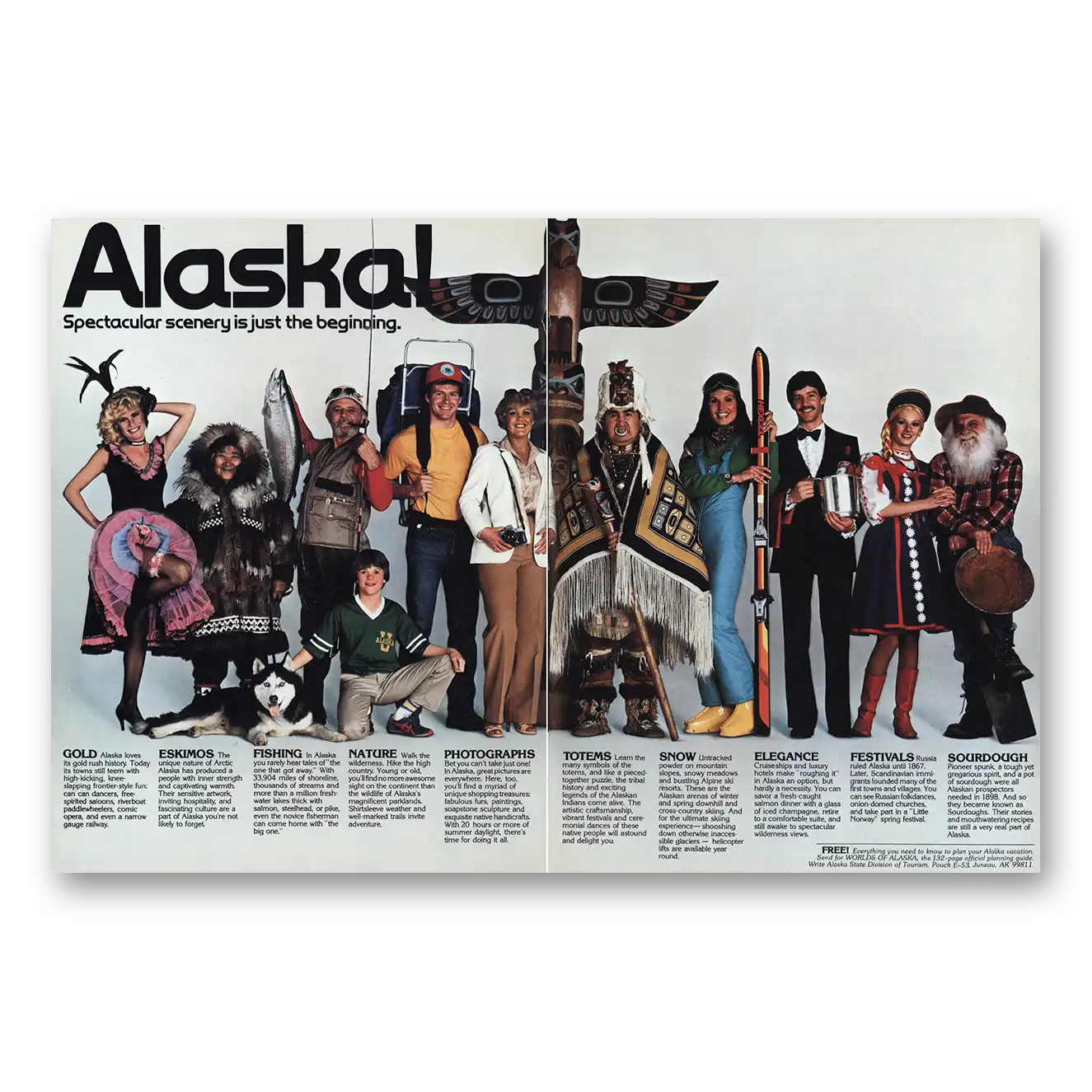 1982 Alaska Spectacular Scenery Is Just the Beginning Vintage Magazine Print Ad