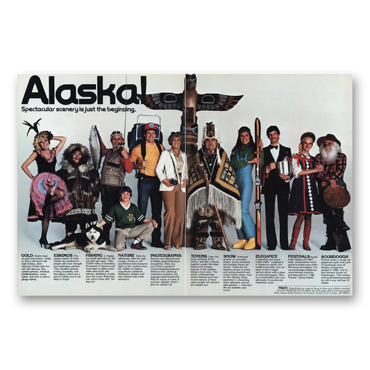 1982 Alaska Spectacular Scenery Is Just the Beginning Vintage Magazine Print Ad