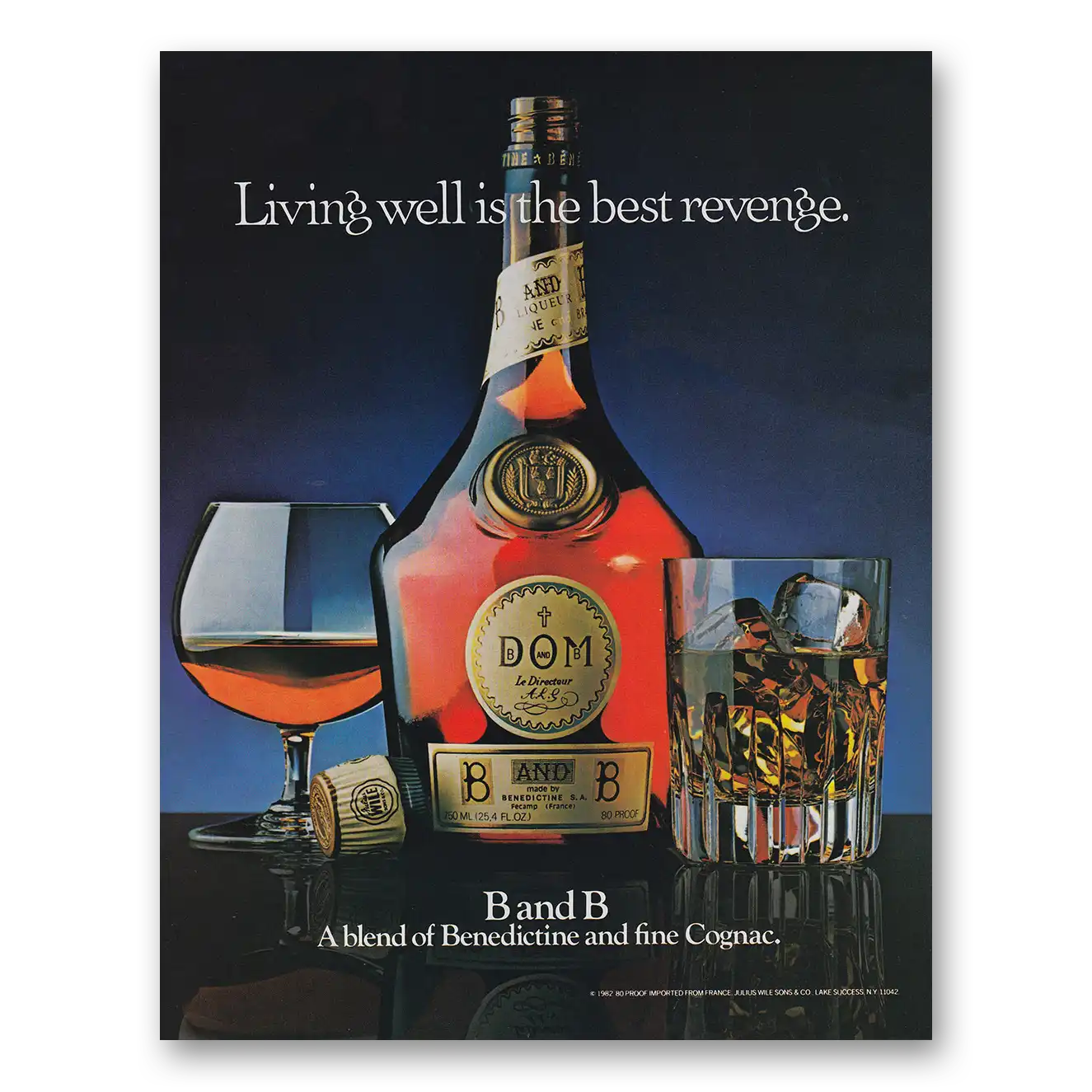 1982 B and B Living Well is the Best Revenge Vintage Magazine Print Ad