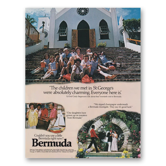 1982 Bermuda Children We Met in St Georges Vintage Magazine Print Ad