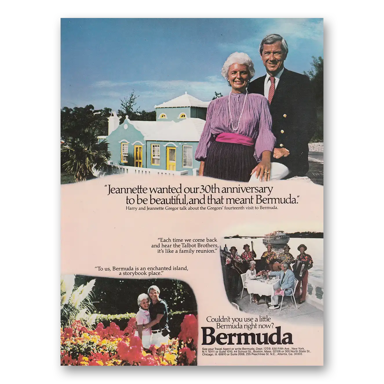 1982 Bermuda Jeannette Wanted Our 30th Anniversary Vintage Magazine Print Ad