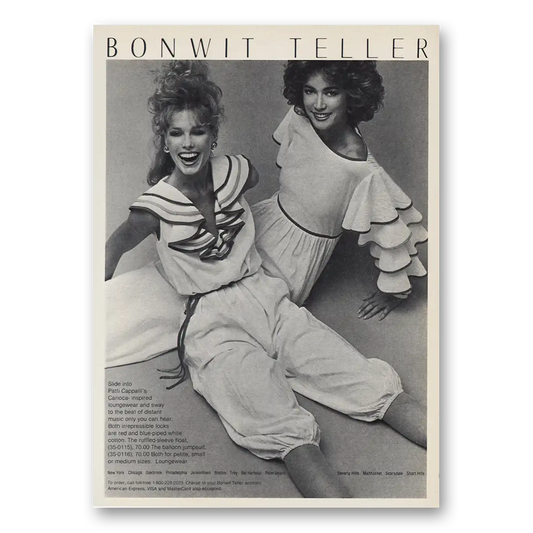 1982 Bonwit Teller Patti Cappalli Vintage Magazine Print Ad