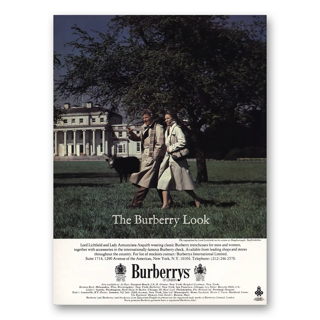 1982 Burberry The Burberry Look Vintage Magazine Print Ad