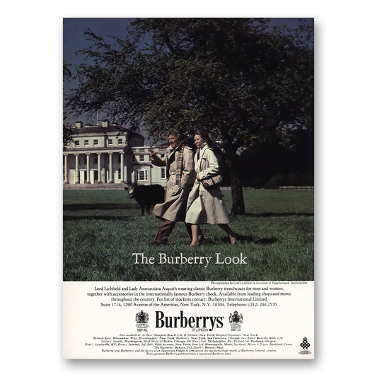 1982 Burberry The Burberry Look Vintage Magazine Print Ad