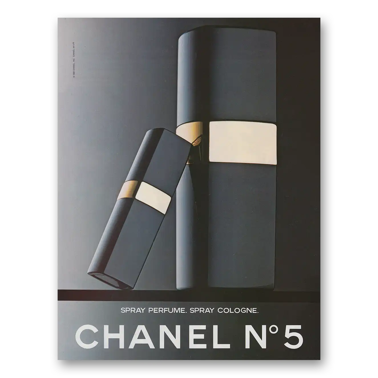 1982 Chanel No 5 Spray Perfume Spray Cologne Vintage Magazine Print Ad