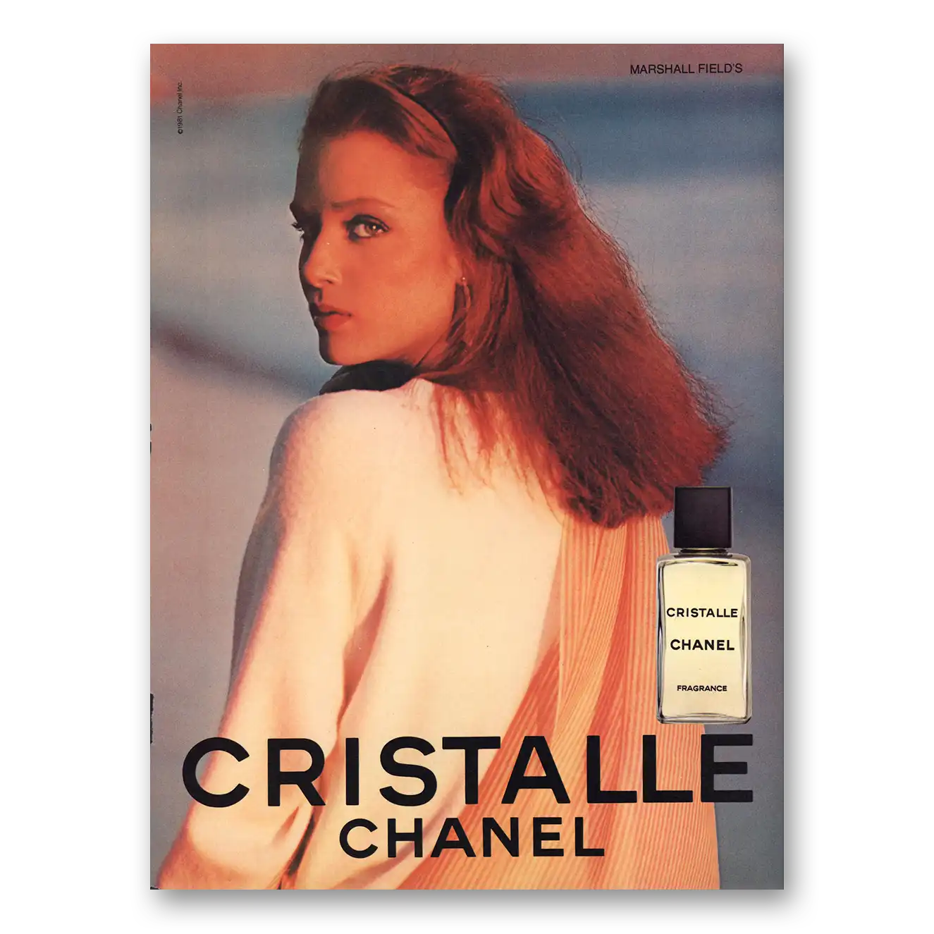 1982 Chanel Cristalle Perfume Cristalle Perfume Vintage Magazine Print Ad