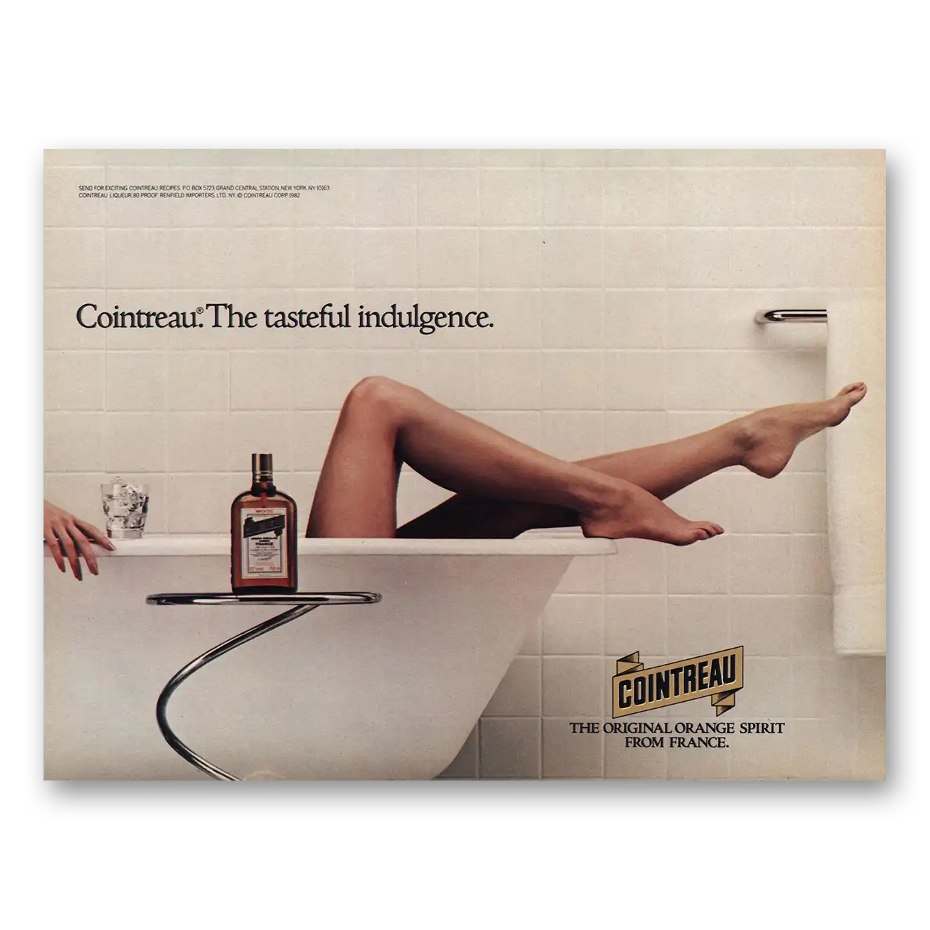 1982 Cointreau Liqueur Tasteful Indulgence Vintage Magazine Print Ad