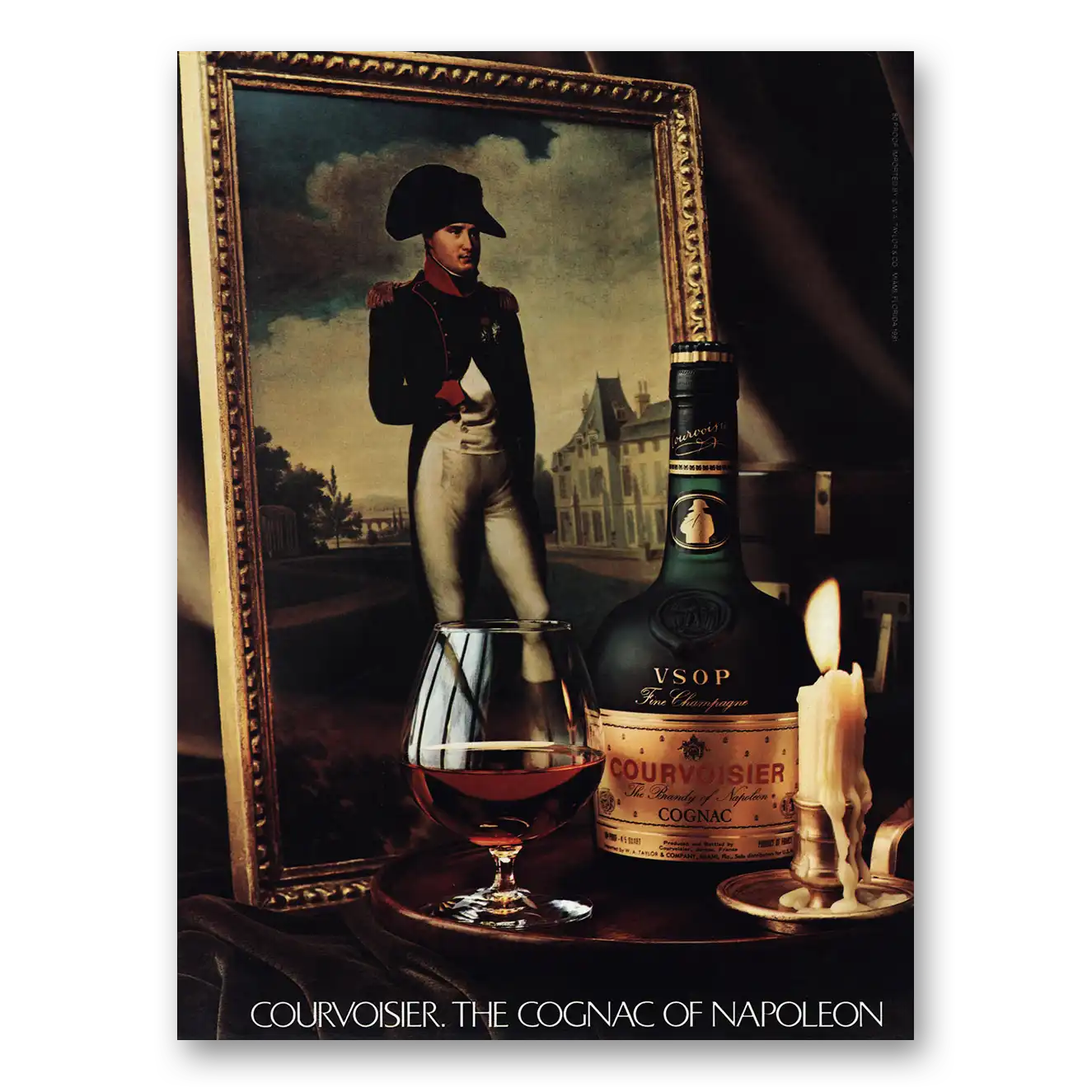 1982 Courvoisier Cognac of Napoleon Vintage Magazine Print Ad