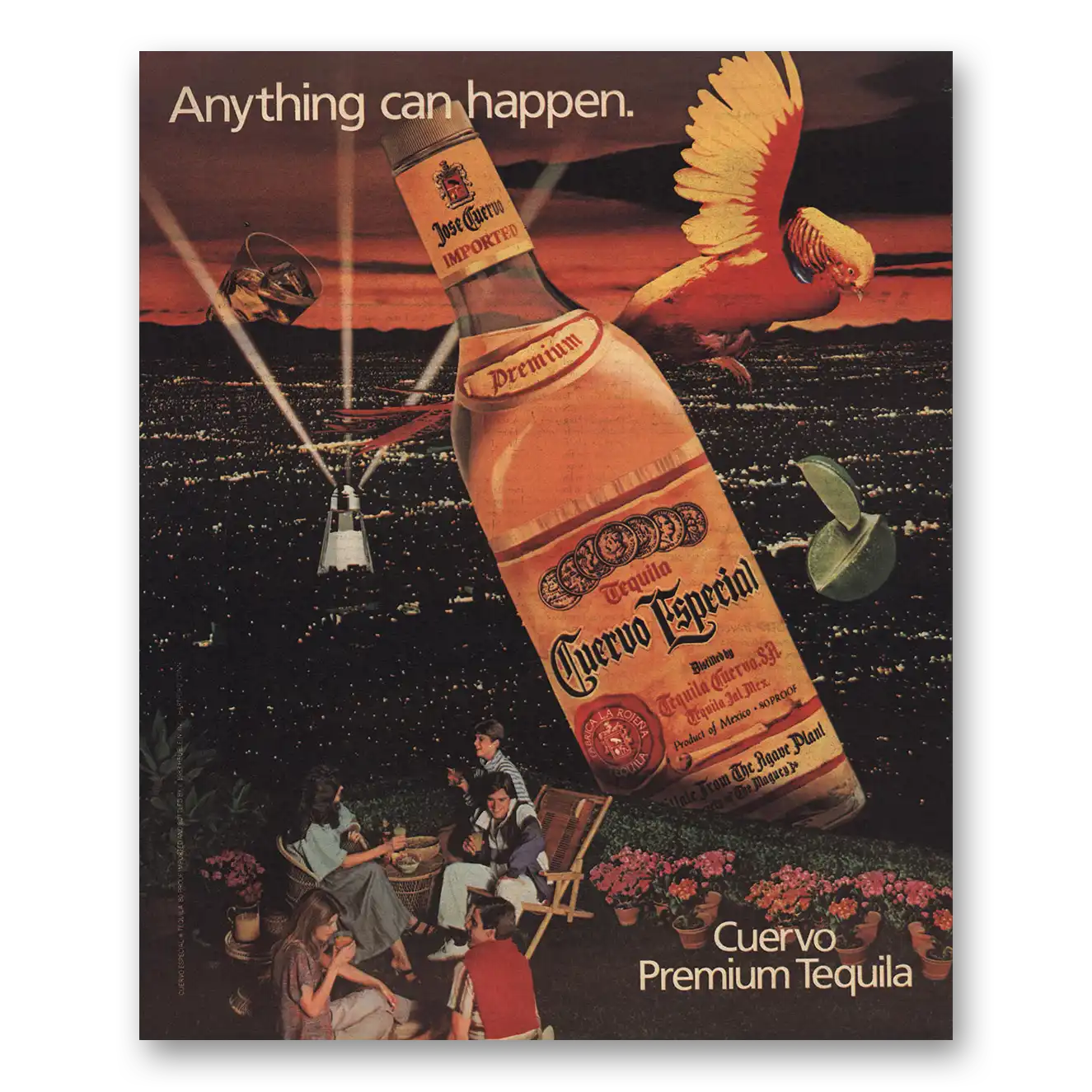 1982 Cuervo Anything Can Happen Vintage Magazine Print Ad