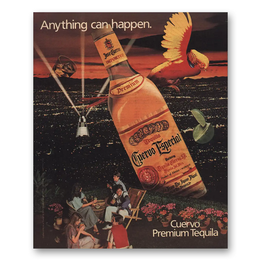 1982 Cuervo Anything Can Happen Vintage Magazine Print Ad