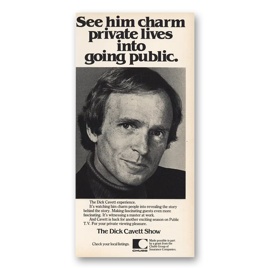 1982 Dick Cavett Show See Him Charm Private Lives Vintage Magazine Print Ad