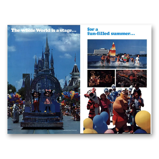 1982 Walt Disney World Whole World Is a Stage Vintage Magazine Print Ad