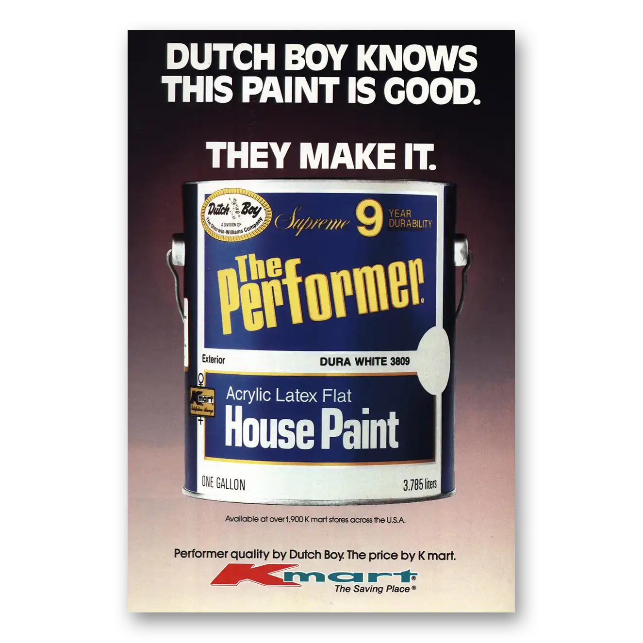 1982 Dutch Boy Paint The Performer House Paint Vintage Magazine Print Ad