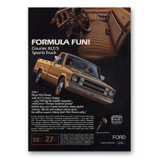 1982 Ford Courier Sports Truck Formula Fun Vintage Magazine Print Ad