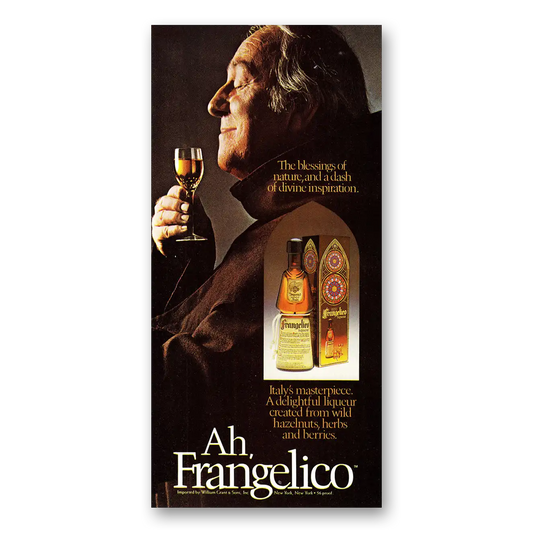 1982 Frangelico Blessings of Nature and a Dash of Divine Inspiration Vintage Magazine Print Ad