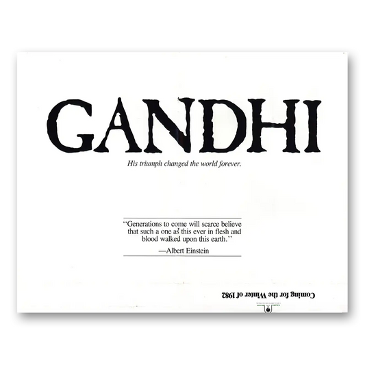 1982 Gandhi Promo World Event Vintage Magazine Print Ad