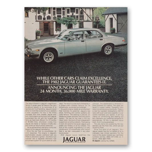 1981 Jaguar Other Cars Claim Excellence Vintage Magazine Print Ad