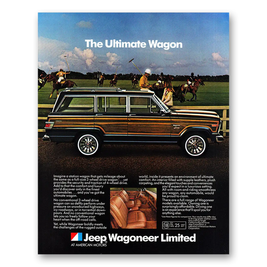 1982 Jeep Wagoneer Ultimate Wagon Polo Vintage Magazine Print Ad