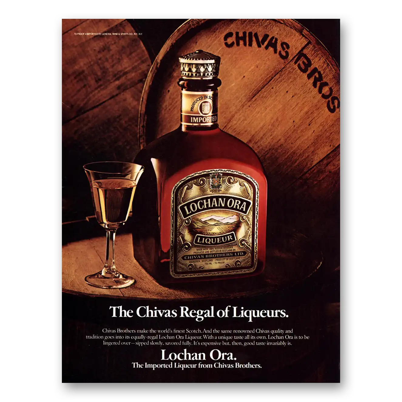 1982 Lochan Ora Liqueur Chivas Regal of Liqueurs Vintage Magazine Print Ad