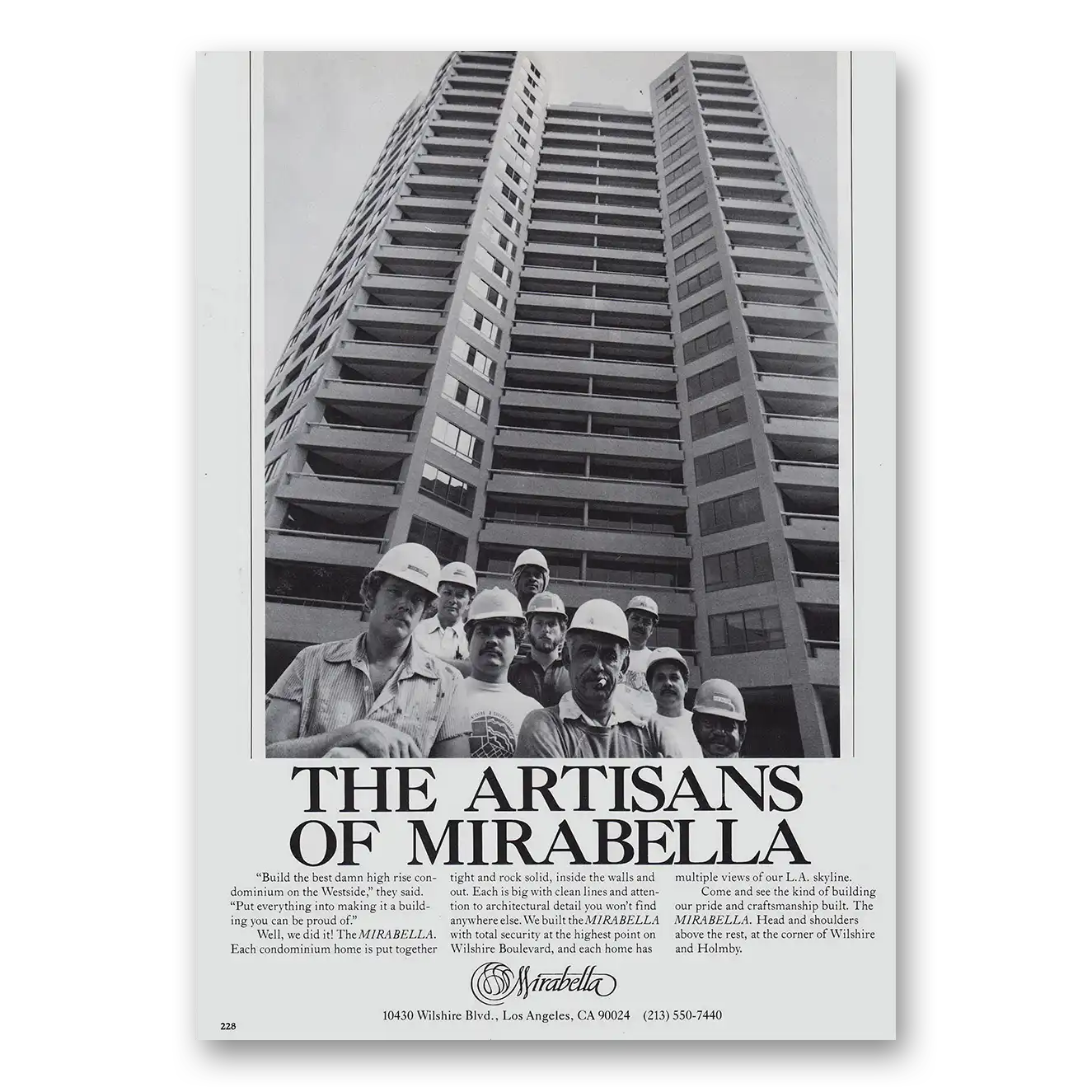 1982 Mirabella Condominiums Artisans of Mirabella Vintage Magazine Print Ad