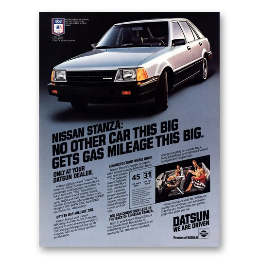 1982 Nissan Stanza No Other Car This Big Vintage Magazine Print Ad