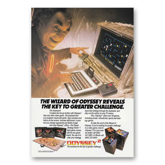 1982 Odyssey Video Games Video Games Wizard of Odyssey Vintage Magazine Print Ad