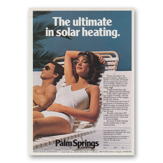 1982 Palm Springs California Times Like These Vintage Magazine Print Ad