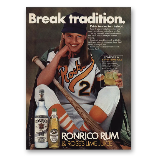 1982 Ronrico Rum Gold Rum Break Tradition Vintage Magazine Print Ad