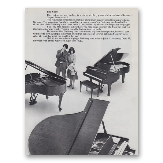 1982 Steinway Piano Buy It Now Even Before You Start to Shop Vintage Magazine Print Ad