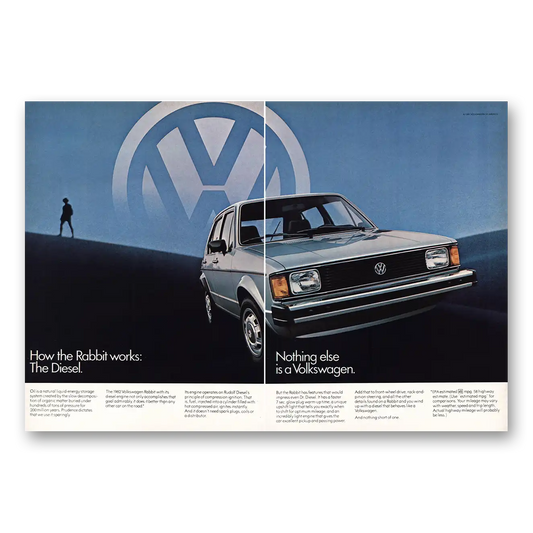 1982 Volkswagen Rabbit How the Rabbit Works The Diesel Vintage Magazine Print Ad