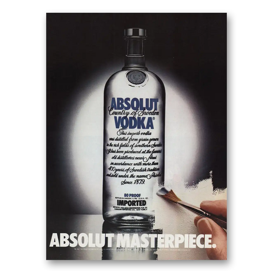 1983 Absolut Vodka Absolut Masterpiece Vintage Magazine Print Ad