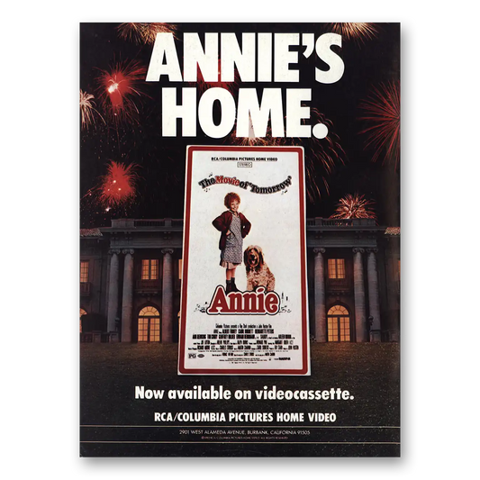 1983 Annie Movie Promo Videocassette Annies Home Vintage Magazine Print Ad