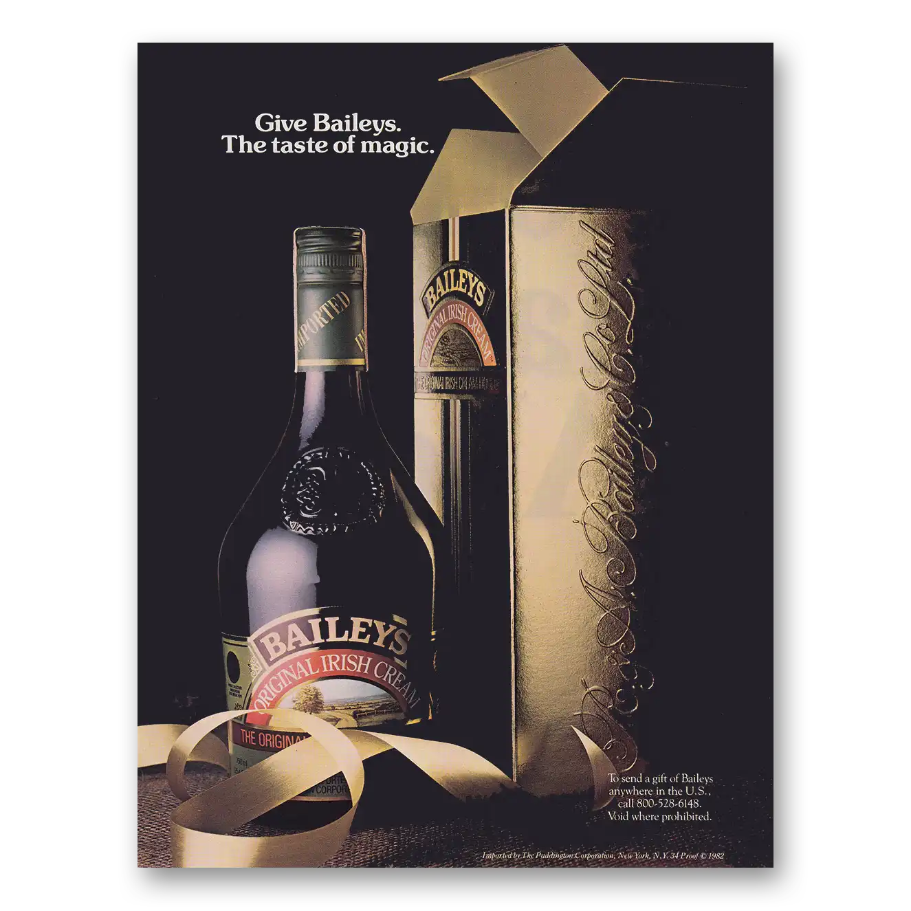 1983 Bailys Irish Cream Taste of Magic Vintage Magazine Print Ad