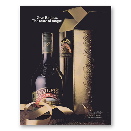 1983 Bailys Irish Cream Taste of Magic Vintage Magazine Print Ad