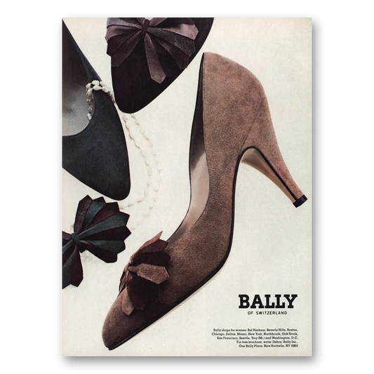 1983 Bally Shoes Womens Pump Shoes Vintage Magazine Print Ad