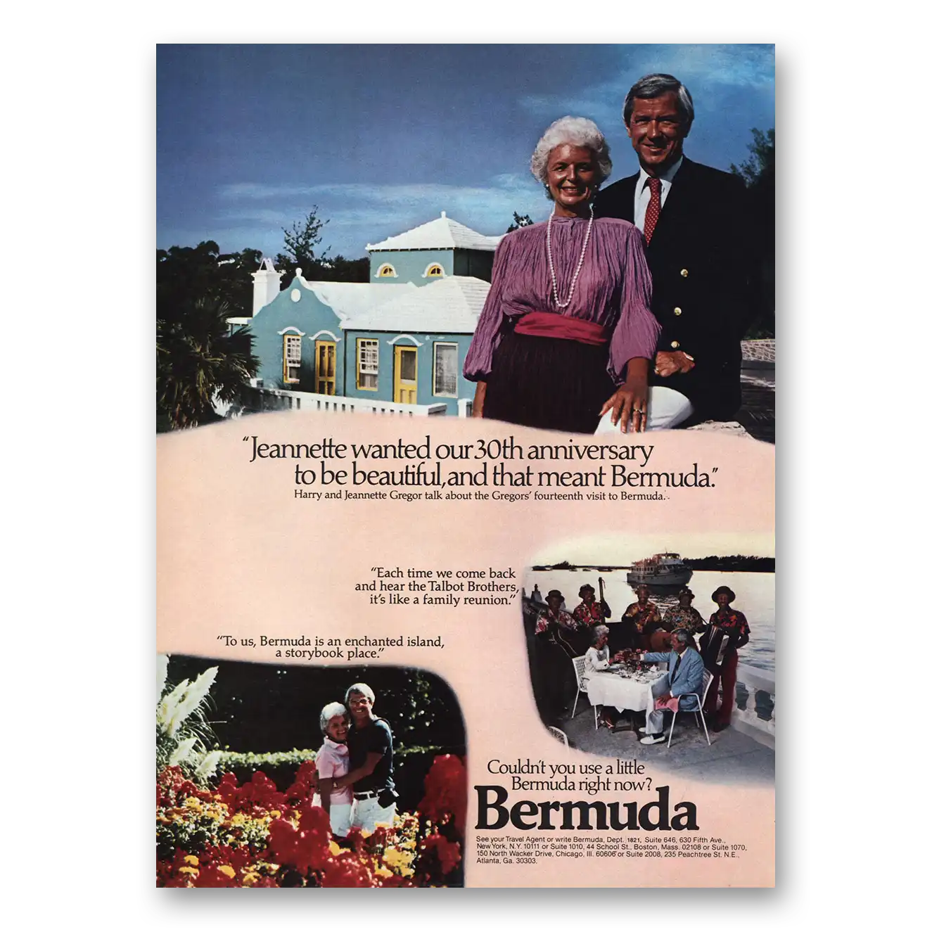 1983 Bermuda Jeannette Wanted 30th Anniversary Vintage Magazine Print Ad