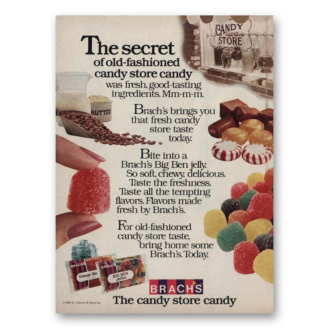 1983 Brachs Candy Old Fashioned Candy Store Candy Vintage Magazine Print Ad