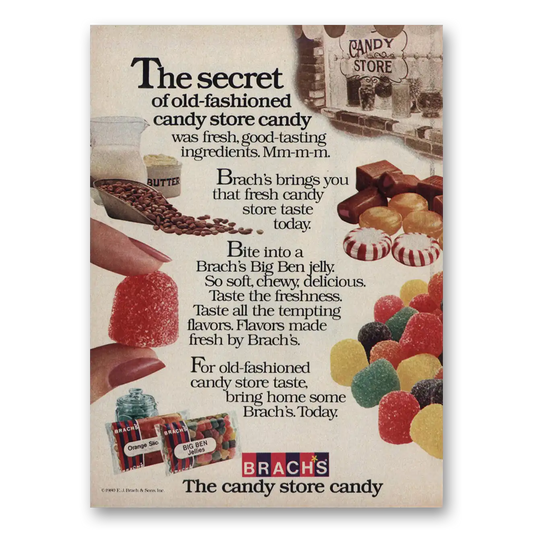 1983 Brachs Candy Old Fashioned Candy Store Candy Vintage Magazine Print Ad