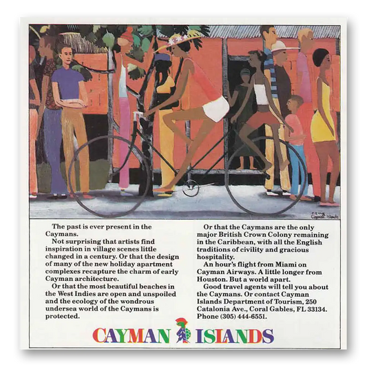 1983 Cayman Islands Past Is Ever Present Vintage Magazine Print Ad