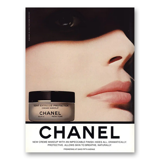 1983 Chanel Beauty Creme Makeup Vintage Magazine Print Ad