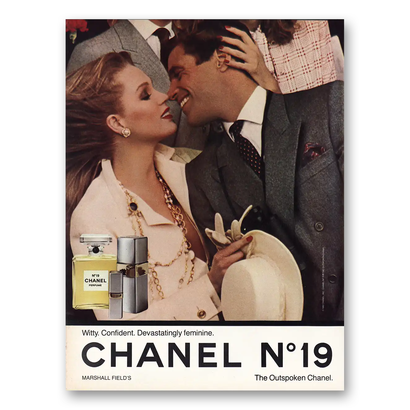 1983 Chanel No 19 Confident Devastingly Feminine Vintage Magazine Print Ad